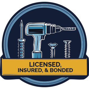 Licensed, insured, and bonded badge